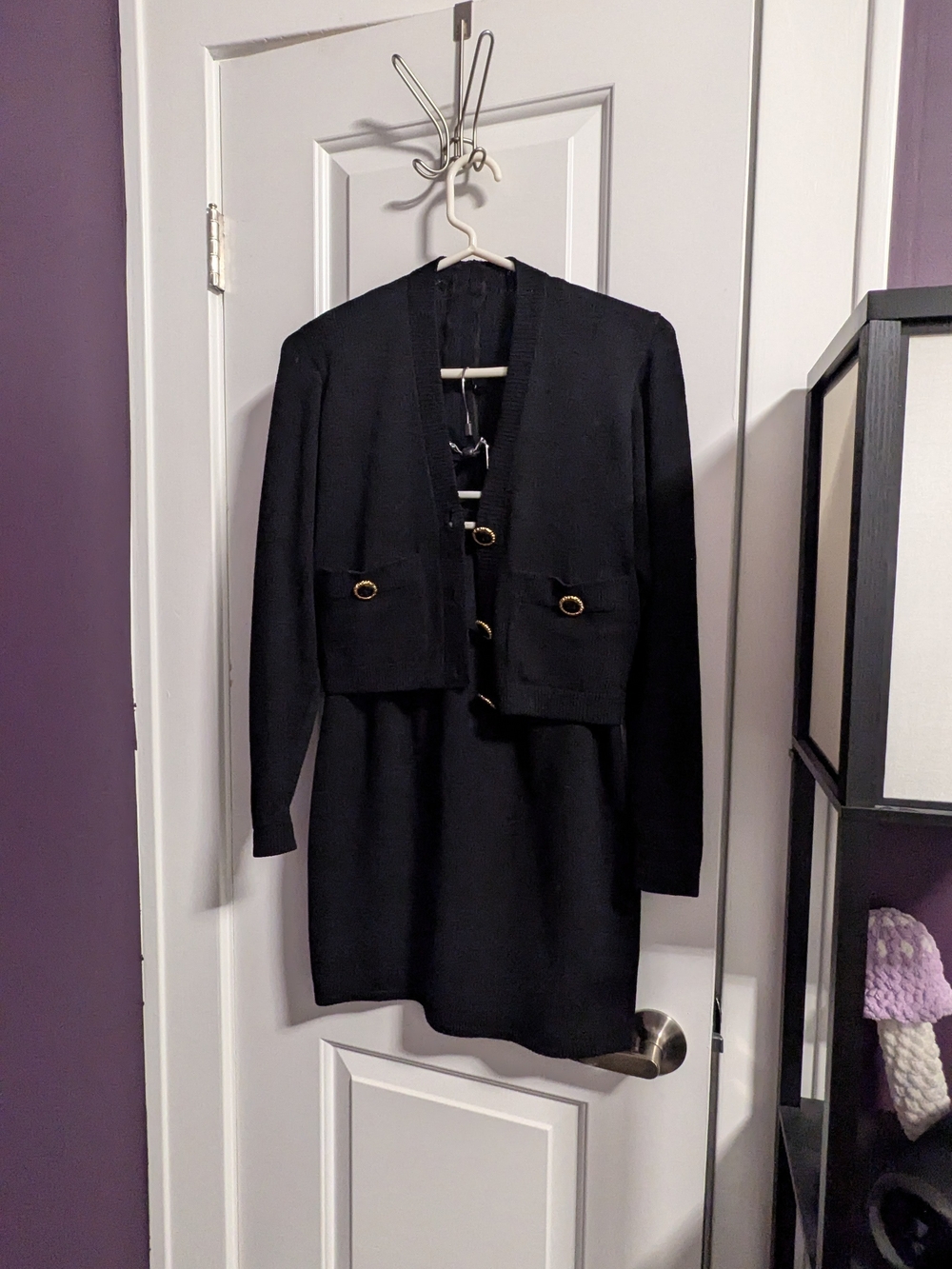 St. John Sport by Marie Gray Black Knit Jacket & Dress Duo